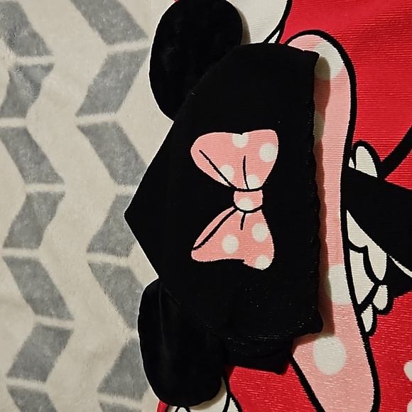 Disney Minnie Mouse Terry Cloth Hooded Ears Polka Dots Bow Dress Up Towel Daisy - Picture 9 of 9